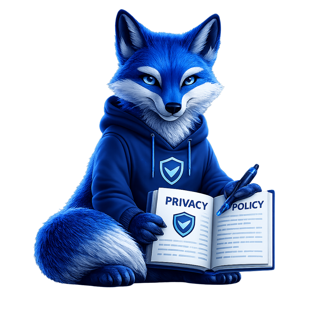 Foxarix privacy policy and data protection mascot